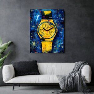 Canvas ( 30x40 ) Contemporary Watch Art Print – Modern Abstract Luxury Wall Art